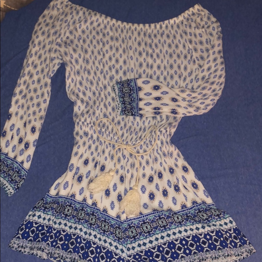 Off the shoulder romper.